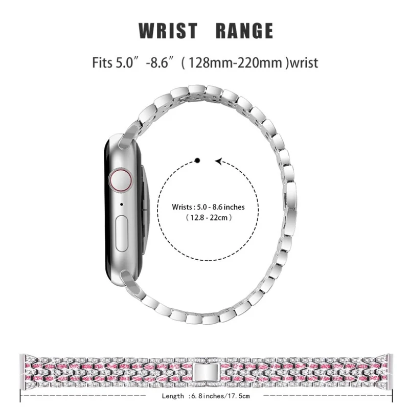 Cool Universell Apple Metall und Strass armband