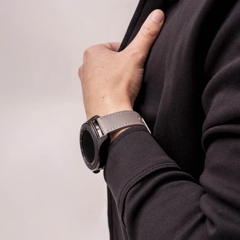 ICE Smart TKS Rectangular 1.41 Lederarmband 'One Push' (Grau)