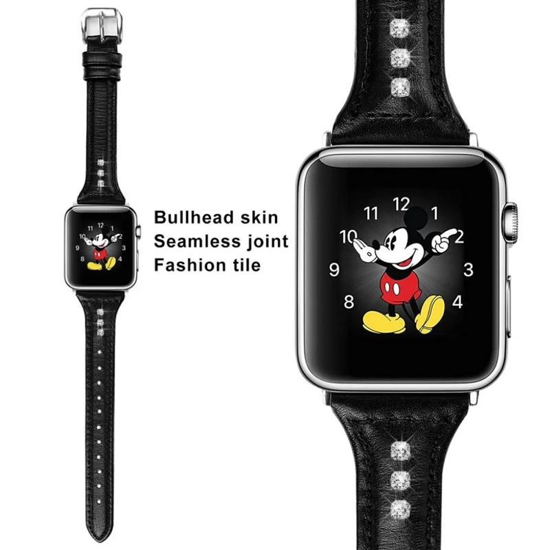 Apple Watch Series 5 44mm Echtes Leder und Silikon / TPU armband