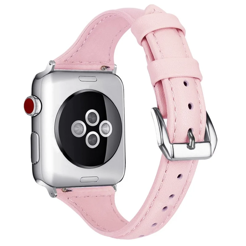 Apple Watch Series 5 44mm Echtes Leder und Silikon / TPU armband