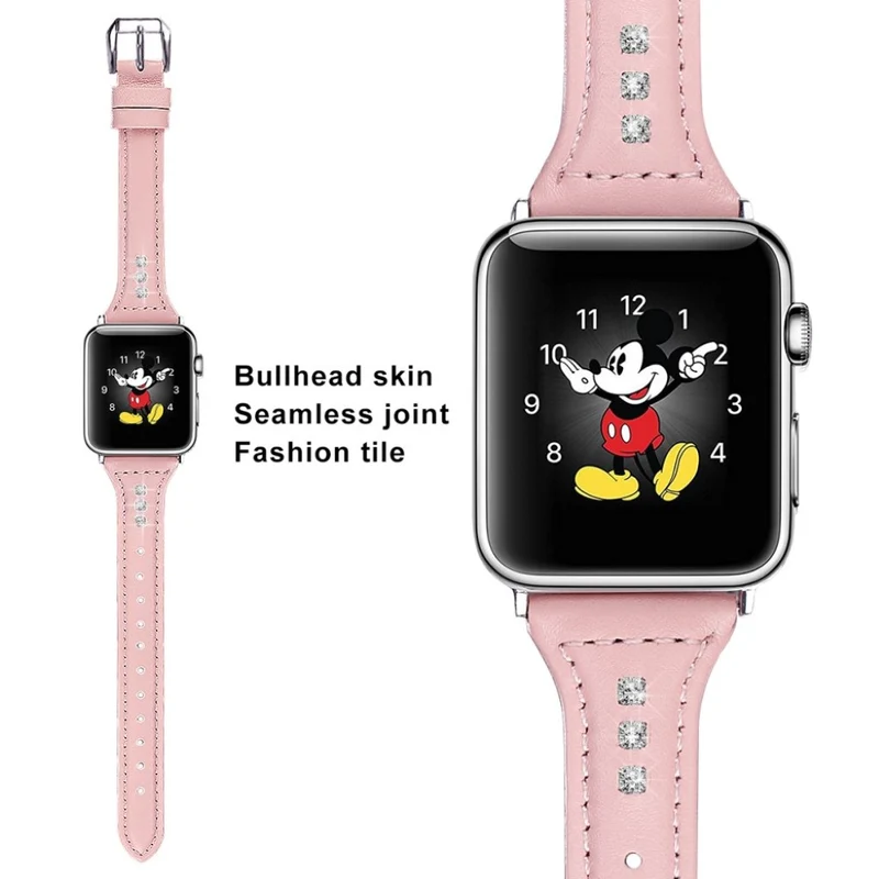 Apple Watch Series 5 44mm Echtes Leder und Silikon / TPU armband