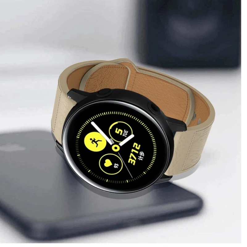 Modisch Apple Watch Series 5 44mm Echtes Leder armband