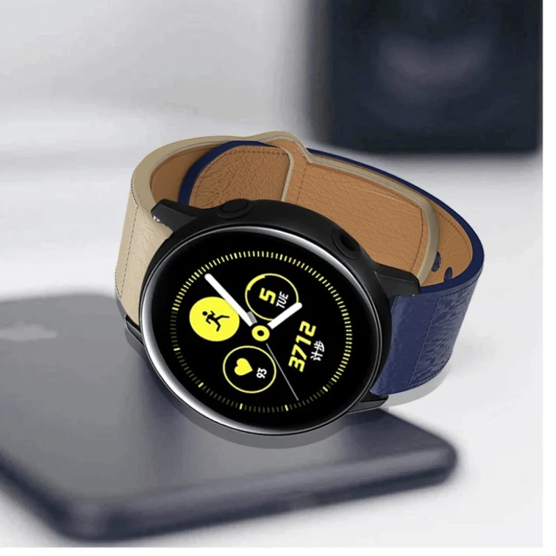 Modisch Apple Watch Series 5 44mm Echtes Leder armband