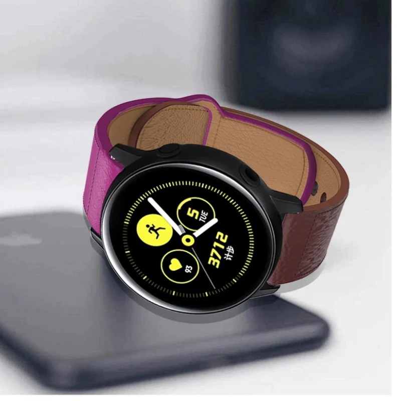 Modisch Apple Watch Series 5 44mm Echtes Leder armband