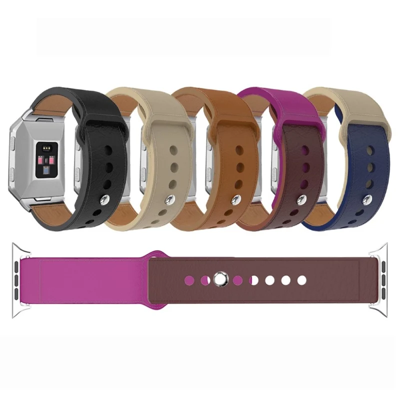 Modisch Apple Watch Series 5 44mm Echtes Leder armband
