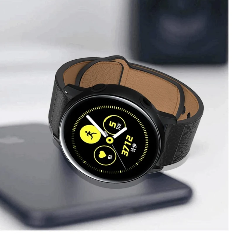 Modisch Apple Watch Series 5 44mm Echtes Leder armband