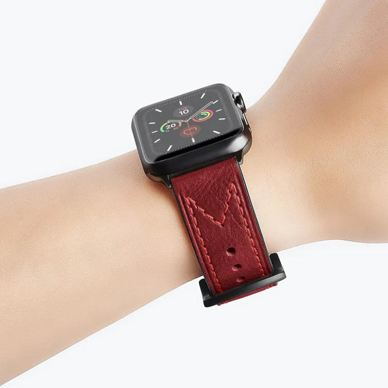 Schön Universell Apple Echtes Leder armband