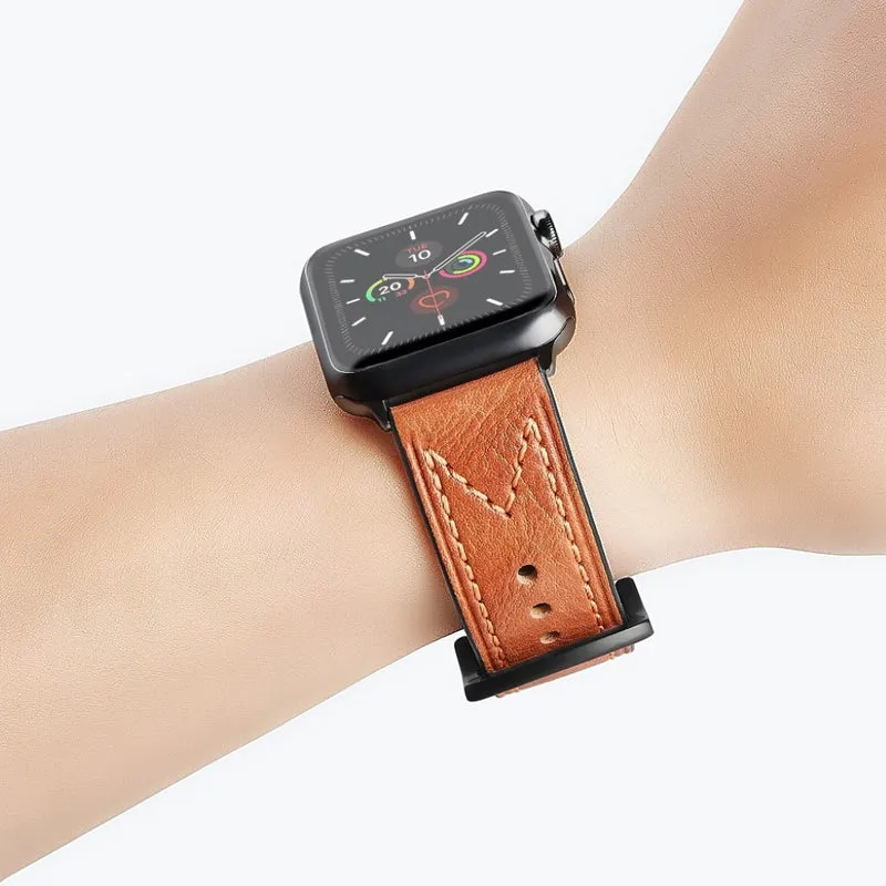 Schön Universell Apple Echtes Leder armband