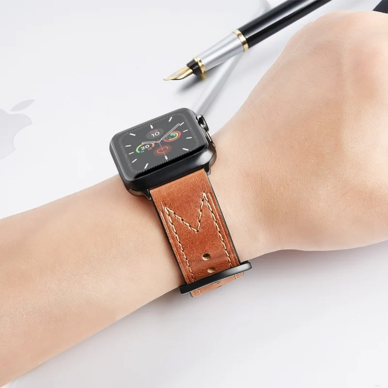 Schön Universell Apple Echtes Leder armband