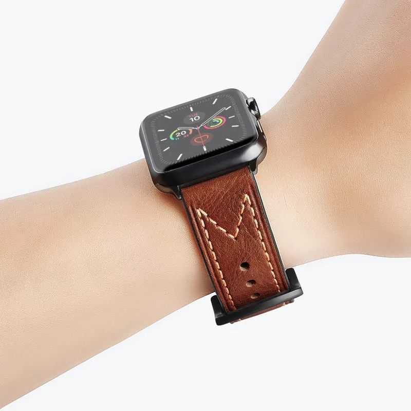 Schön Universell Apple Echtes Leder armband