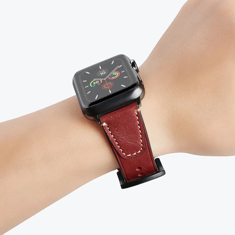Supersauber Universell Apple Echtes Leder armband