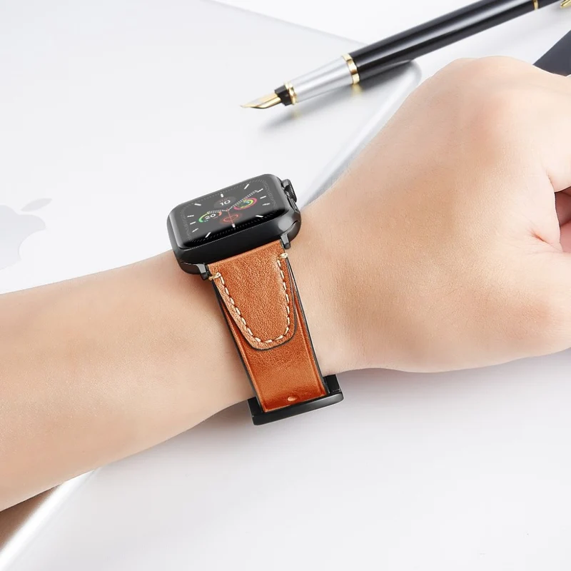 Supersauber Universell Apple Echtes Leder armband