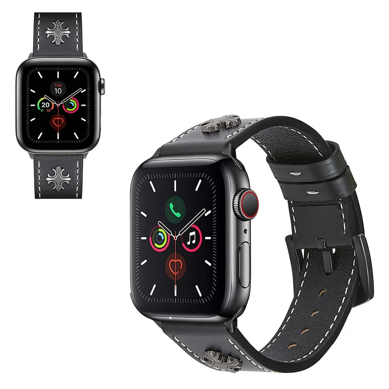 Auffallend schön Universell Apple Echtes Leder armband