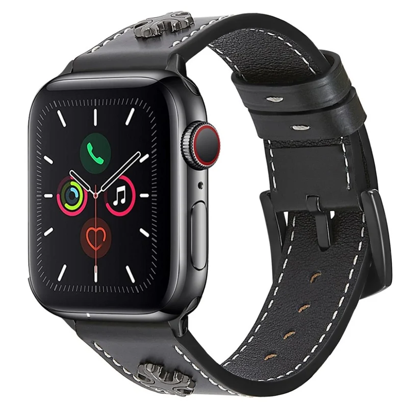 Auffallend schön Universell Apple Echtes Leder armband