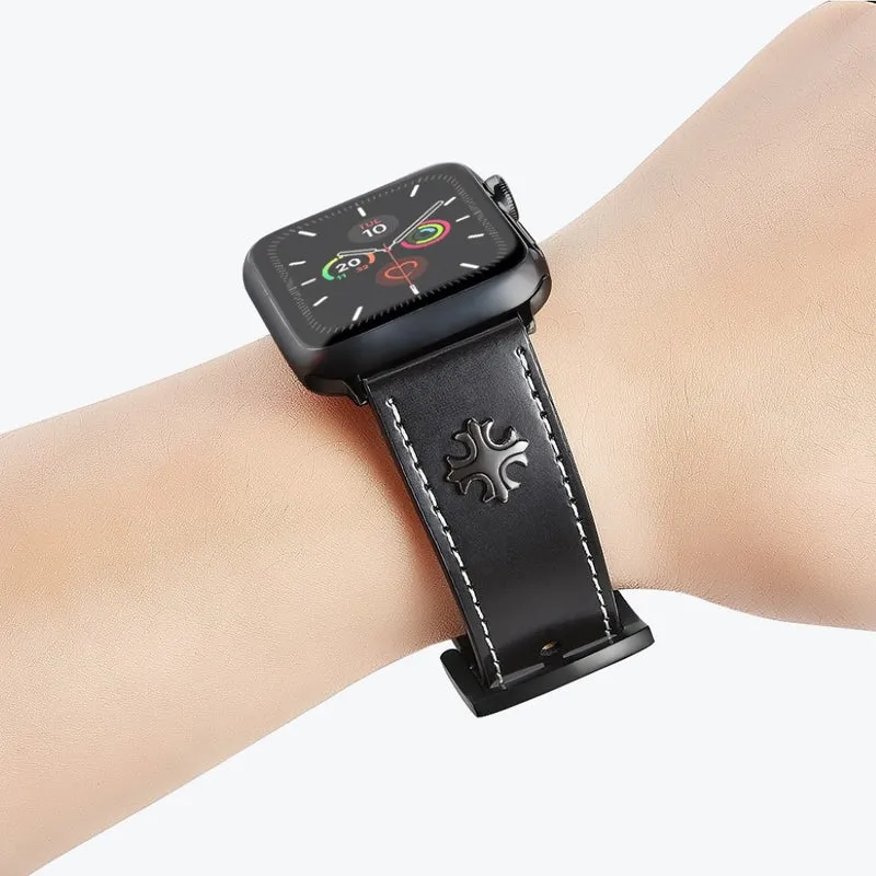 Auffallend schön Universell Apple Echtes Leder armband