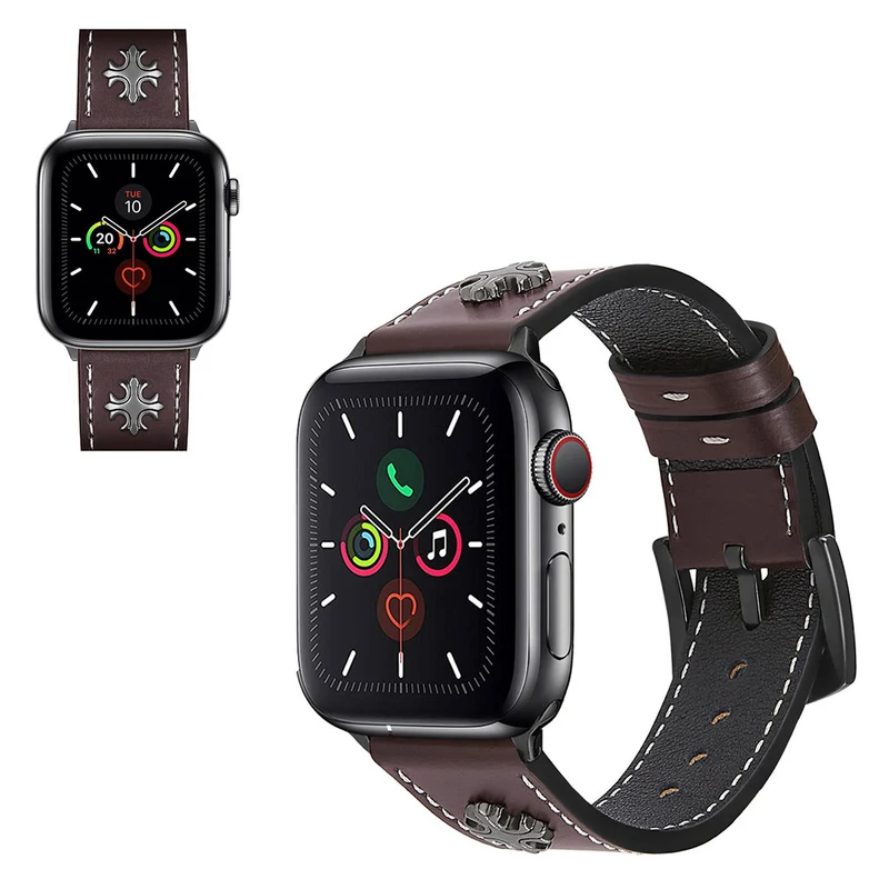 Auffallend schön Universell Apple Echtes Leder armband