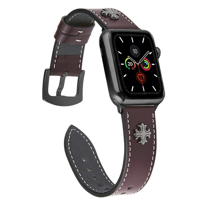 Auffallend schön Universell Apple Echtes Leder armband