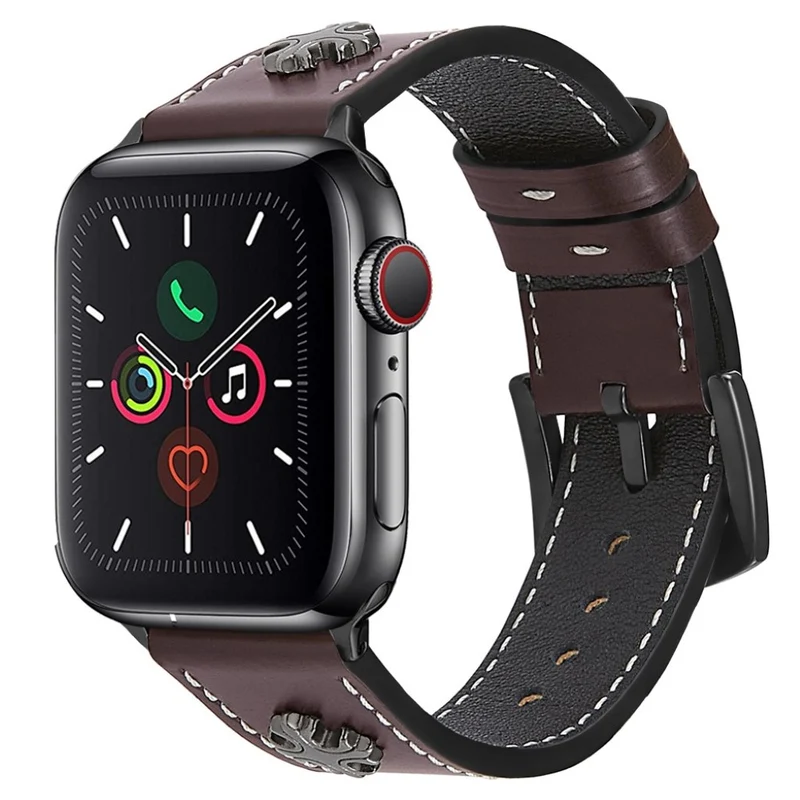 Auffallend schön Universell Apple Echtes Leder armband