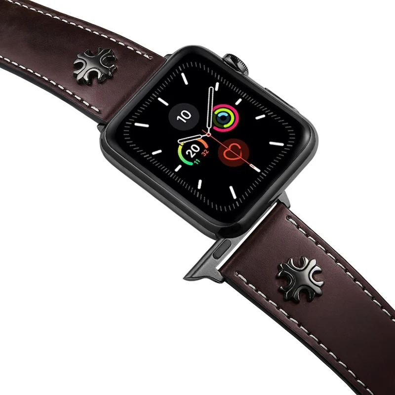 Auffallend schön Universell Apple Echtes Leder armband