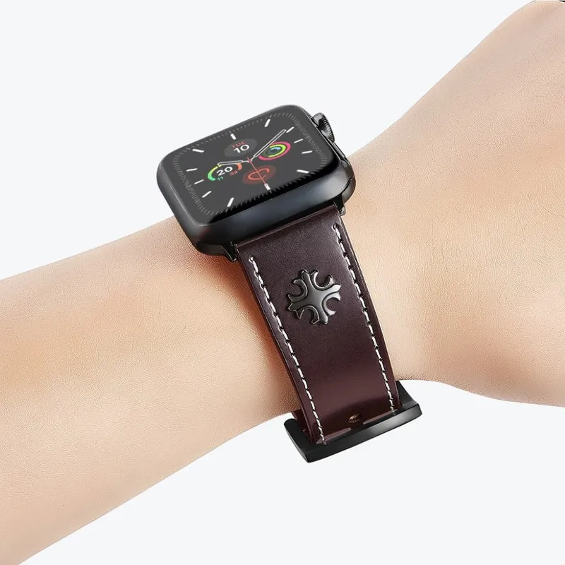 Auffallend schön Universell Apple Echtes Leder armband