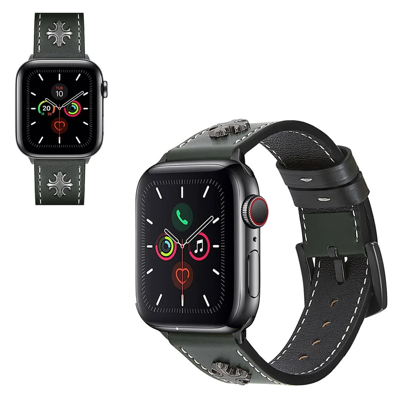 Auffallend schön Universell Apple Echtes Leder armband
