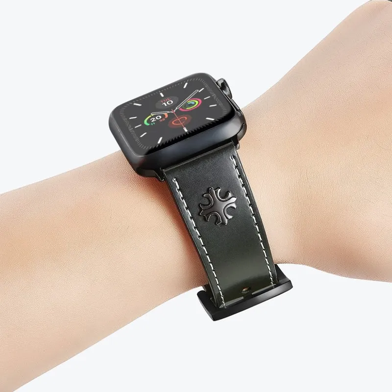 Auffallend schön Universell Apple Echtes Leder armband