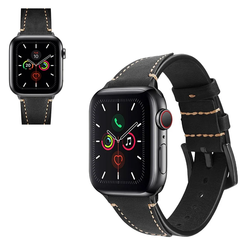 Elegant Universell Apple Echtes Leder armband
