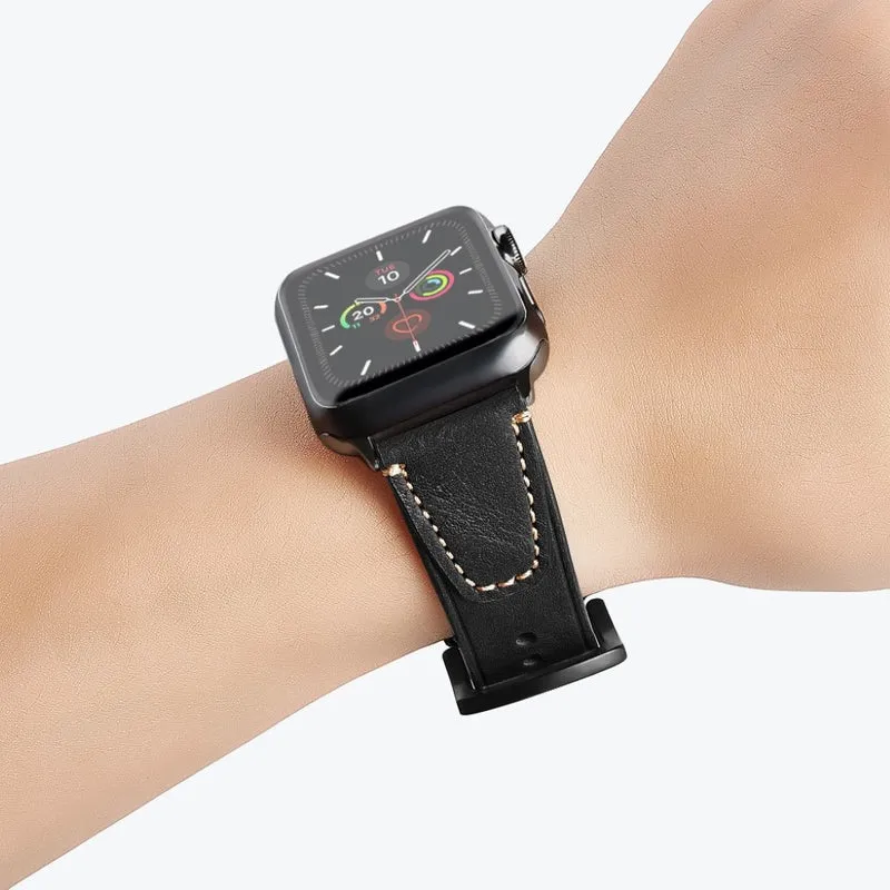 Elegant Universell Apple Echtes Leder armband