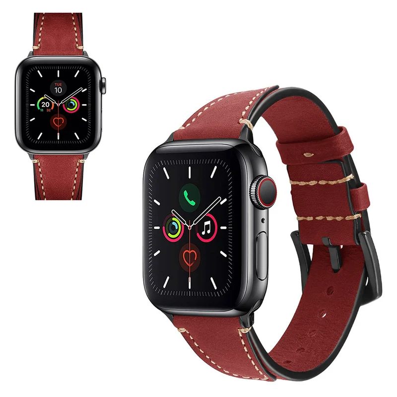 Elegant Universell Apple Echtes Leder armband