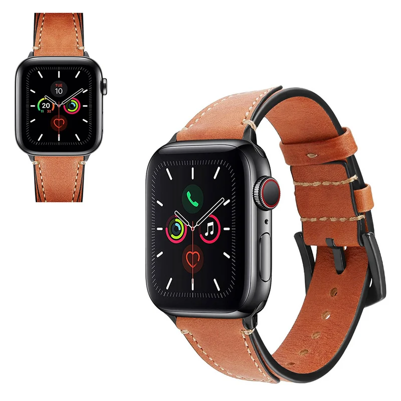Elegant Universell Apple Echtes Leder armband