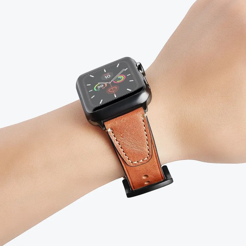 Elegant Universell Apple Echtes Leder armband