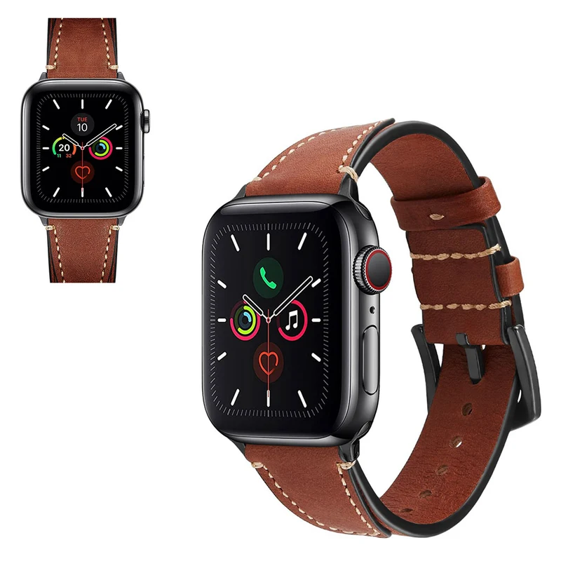 Elegant Universell Apple Echtes Leder armband