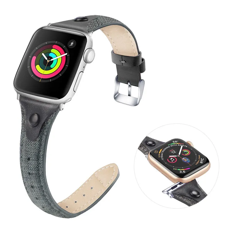 Robust Universell Apple Echtes Leder armband