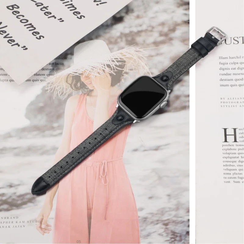 Robust Universell Apple Echtes Leder armband