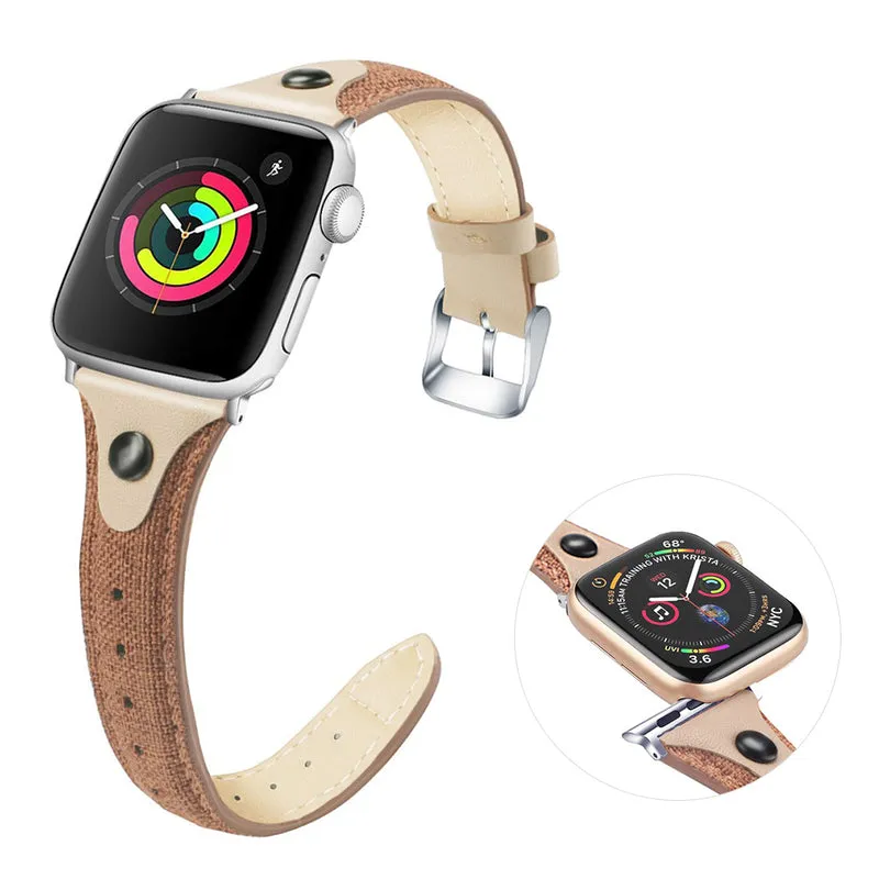 Robust Universell Apple Echtes Leder armband