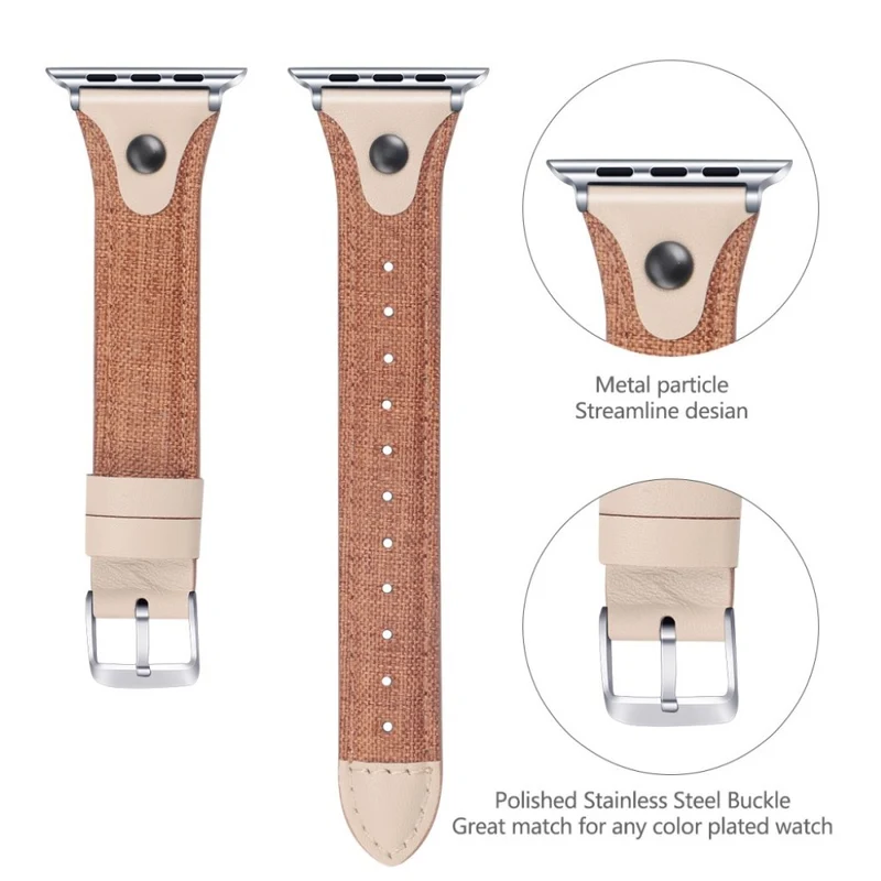Robust Universell Apple Echtes Leder armband