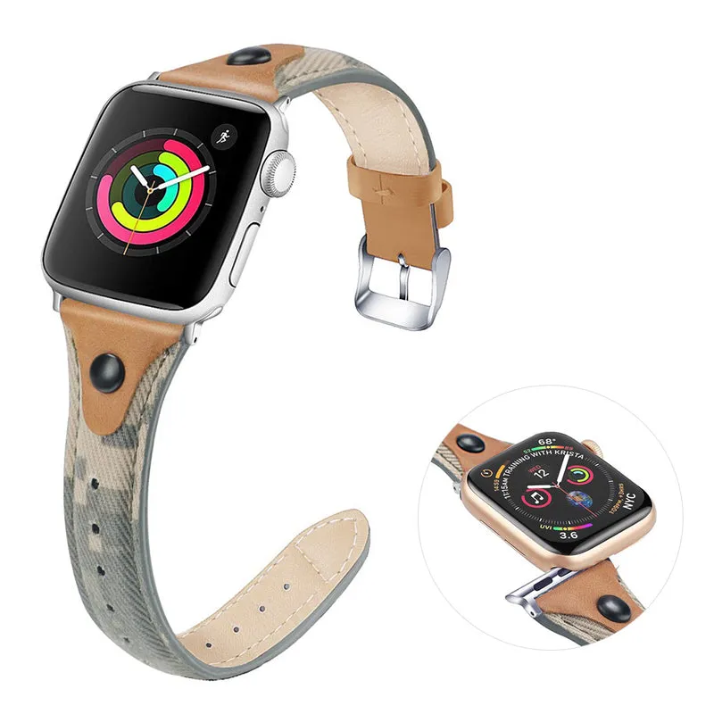Robust Universell Apple Echtes Leder armband