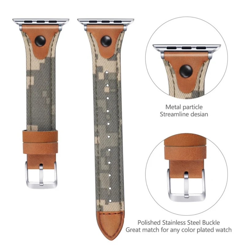Robust Universell Apple Echtes Leder armband