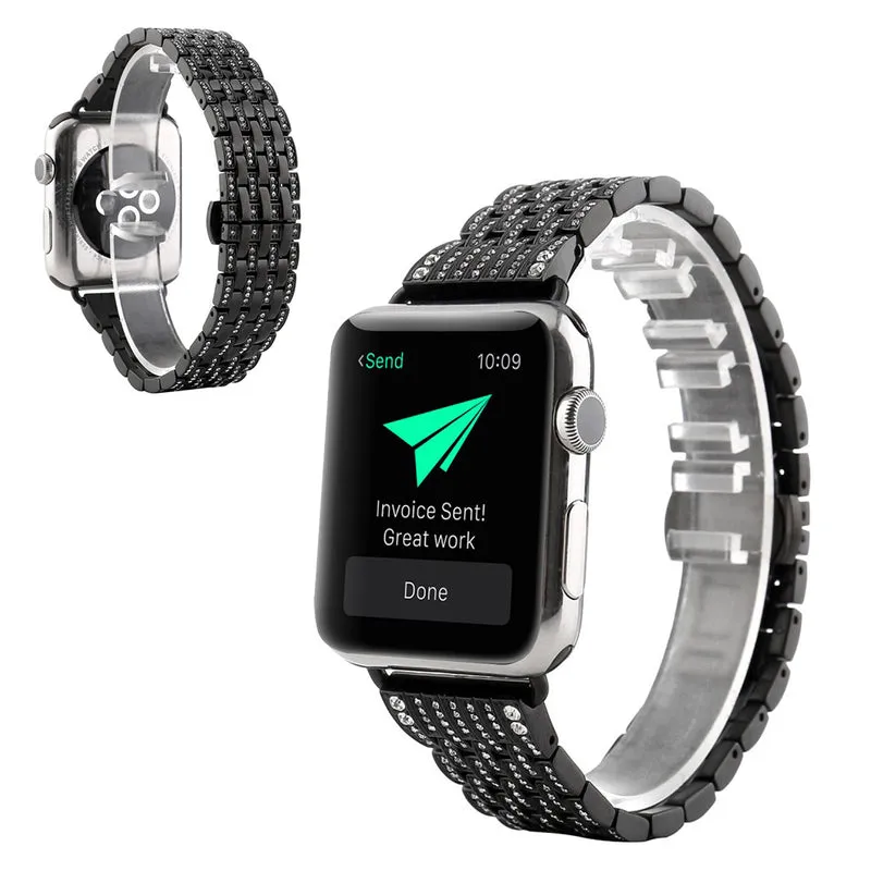 Apple Watch Series 5 44mm / Apple Watch 44mm Metall und Strass armband