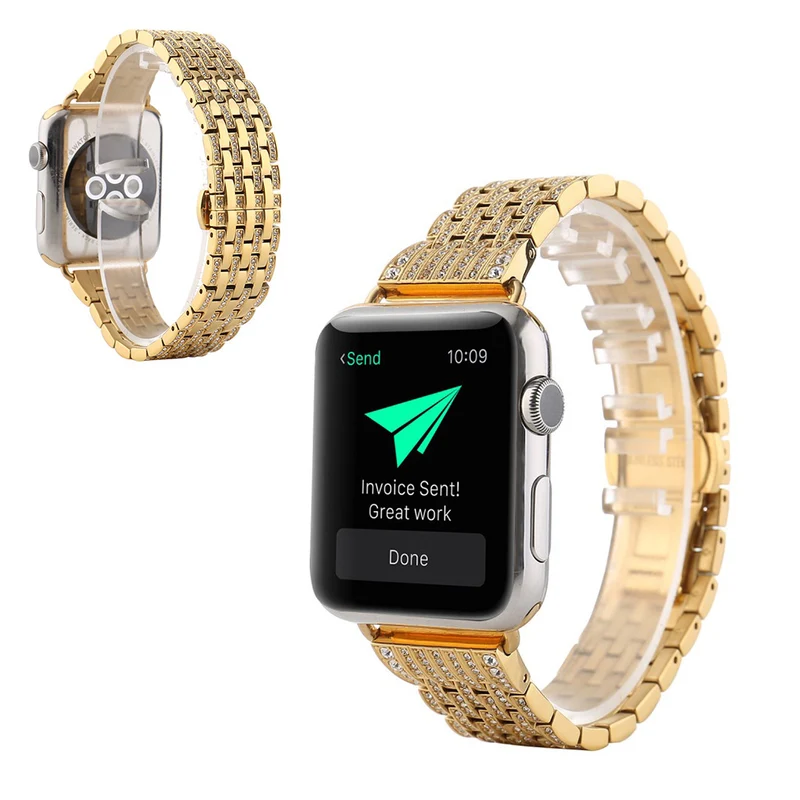 Apple Watch Series 5 44mm / Apple Watch 44mm Metall und Strass armband