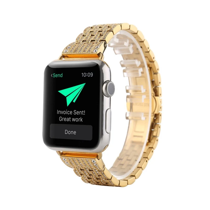 Apple Watch Series 5 44mm / Apple Watch 44mm Metall und Strass armband
