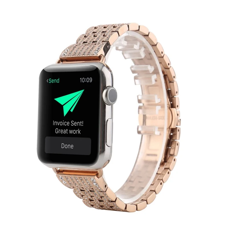 Apple Watch Series 5 44mm / Apple Watch 44mm Metall und Strass armband