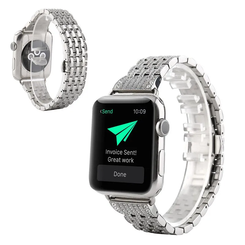 Apple Watch Series 5 44mm / Apple Watch 44mm Metall und Strass armband