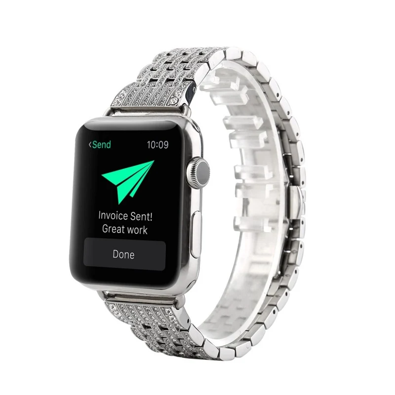 Apple Watch Series 5 44mm / Apple Watch 44mm Metall und Strass armband