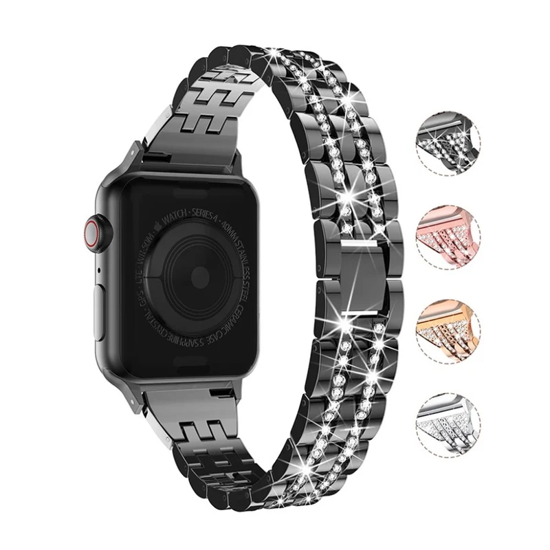 Apple Watch Series 5 44mm / Apple Watch 44mm Metall und Strass armband