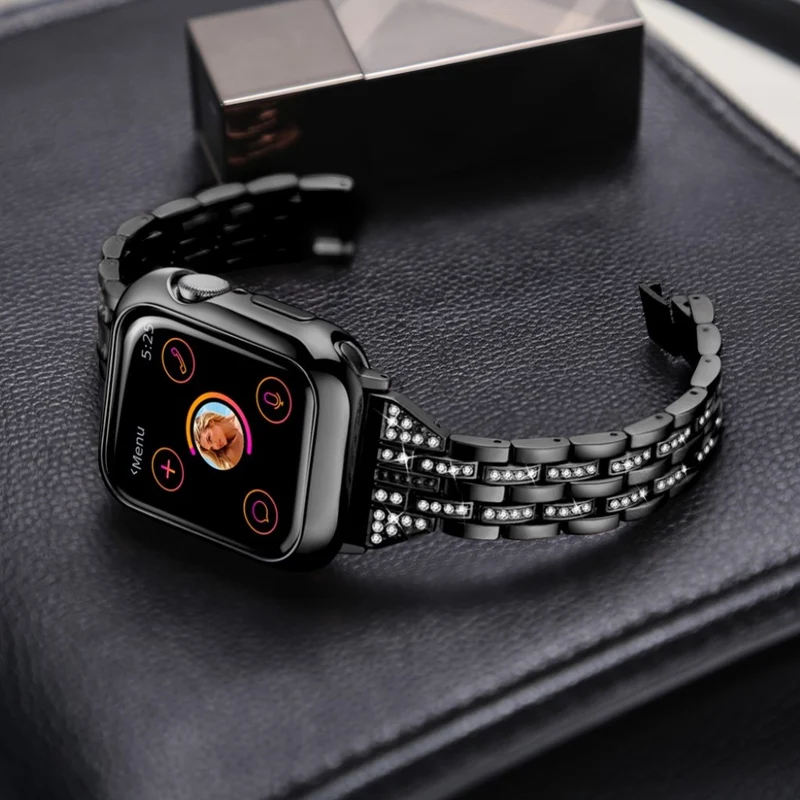 Apple Watch Series 5 44mm / Apple Watch 44mm Metall und Strass armband