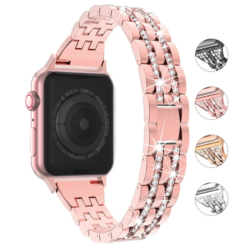 Apple Watch Series 5 44mm / Apple Watch 44mm Metall und Strass armband