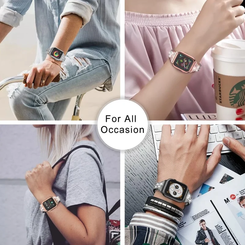 Apple Watch Series 5 44mm / Apple Watch 44mm Metall und Strass armband
