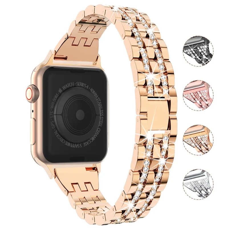 Apple Watch Series 5 44mm / Apple Watch 44mm Metall und Strass armband