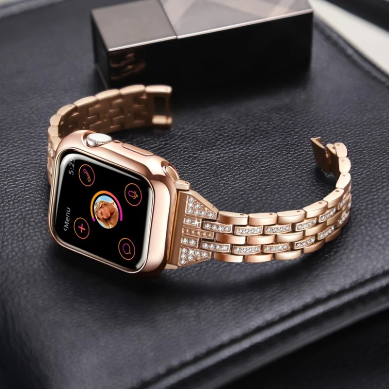 Apple Watch Series 5 44mm / Apple Watch 44mm Metall und Strass armband